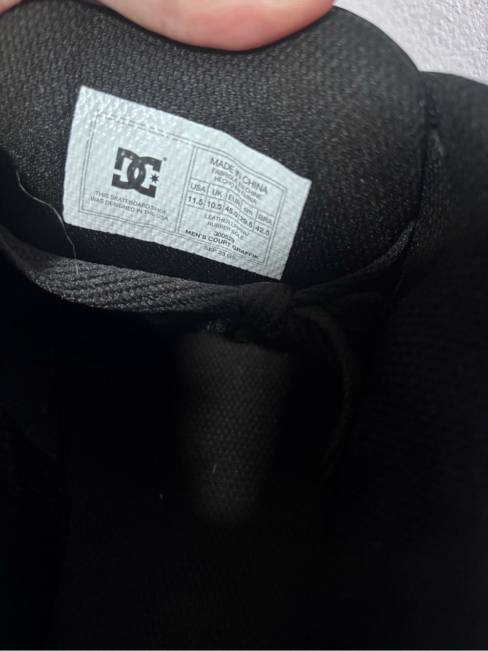 DC Shoes Black Skate Sneakers with Custom studs into laces Mens Size 11.5 - Picture 4 of 5